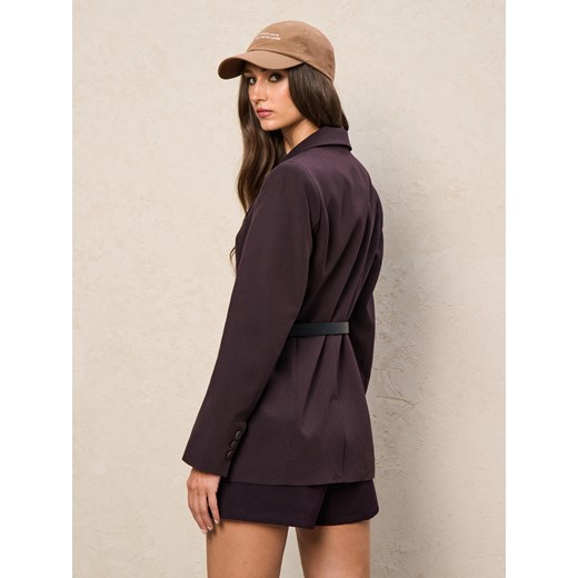 Sinsay - Żakiet z paskiem - czerwony Sinsay XXL Sinsay