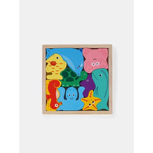 Sinsay - Drewniane puzzle w kształtach zwierząt morskich - wielobarwny Sinsay One Size Sinsay