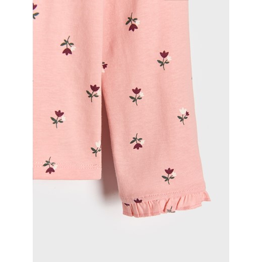 Sinsay - Koszulka z długimi rękawami we wzór kwiatowy - wielobarwny Sinsay 128 (7-8 l) Sinsay