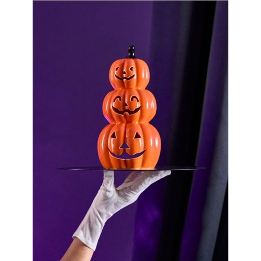 Sinsay - Świecznik z motywem halloweenowym z kształcie dyni - pomarańczowy ze sklepu Sinsay w kategorii Świeczniki - zdjęcie 186081677