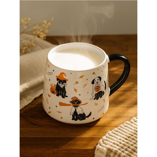Sinsay - Kubek z motywem halloweenowym - czarny - id: 009GD-99X - marki Sinsay - 186081695 Sinsay - Kubek z motywem halloweenowym - czarny ze sklepu Sinsay w kategorii Kubki - zdjęcie 186081695