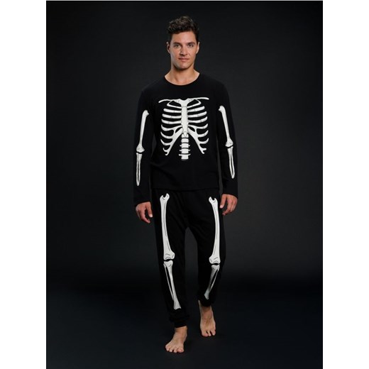 Sinsay - Piżama dwuczęściowa z motywem halloweenowym - czarny ze sklepu Sinsay w kategorii Piżamy męskie - zdjęcie 186081788