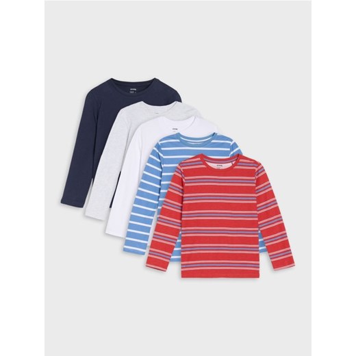 Sinsay - Koszulki z długimi rękawami 5 pack - szary ze sklepu Sinsay w kategorii T-shirty chłopięce - zdjęcie 186081797