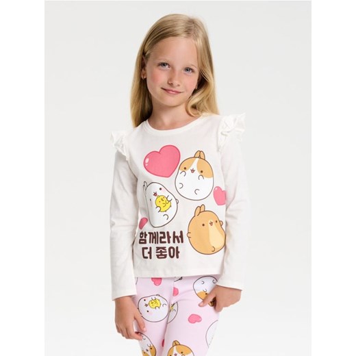 Sinsay - Koszulka z długimi rękawami Molang - kremowy - id: 092GA-01X - marki Sinsay - 186081926 Sinsay - Koszulka z długimi rękawami Molang - kremowy ze sklepu Sinsay w kategorii Bluzki dziewczęce - zdjęcie 186081926