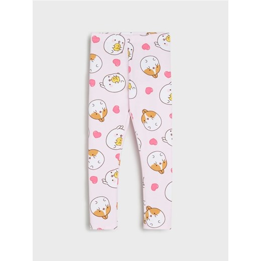 Sinsay - Bawełniane legginsy ze wzorem Molang - różowy ze sklepu Sinsay w kategorii Spodnie dziewczęce - zdjęcie 186081988