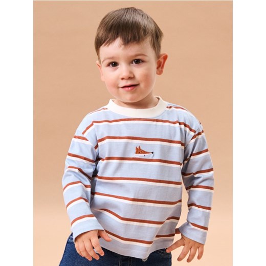 Sinsay - Koszulka z długimi rękawami z drobnym haftem - kremowy - id: 116FX-01X - marki Sinsay - 186082005 Sinsay - Koszulka z długimi rękawami z drobnym haftem - kremowy ze sklepu Sinsay w kategorii Kaftaniki i bluzki - zdjęcie 186082005