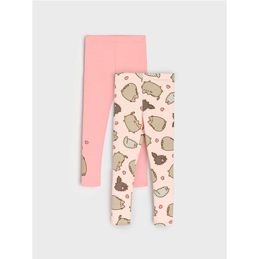 Sinsay - Legginsy 2 pack Pusheen the Cat - różowy - id: 163GA-03X - marki Sinsay - 186082128 Sinsay - Legginsy 2 pack Pusheen the Cat - różowy ze sklepu Sinsay w kategorii Spodnie dziewczęce - zdjęcie 186082128