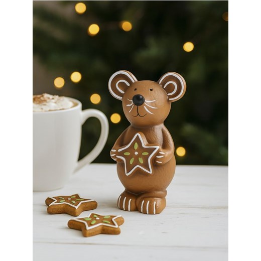 Sinsay - Świąteczna dekoracja w kształcie myszki - brązowy ze sklepu Sinsay w kategorii Dekoracje bożonarodzeniowe - zdjęcie 186082418