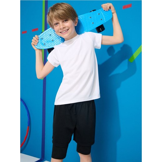 Sinsay - Szorty sportowe z kolarkami Active - czarny ze sklepu Sinsay w kategorii Spodnie chłopięce - zdjęcie 186082499