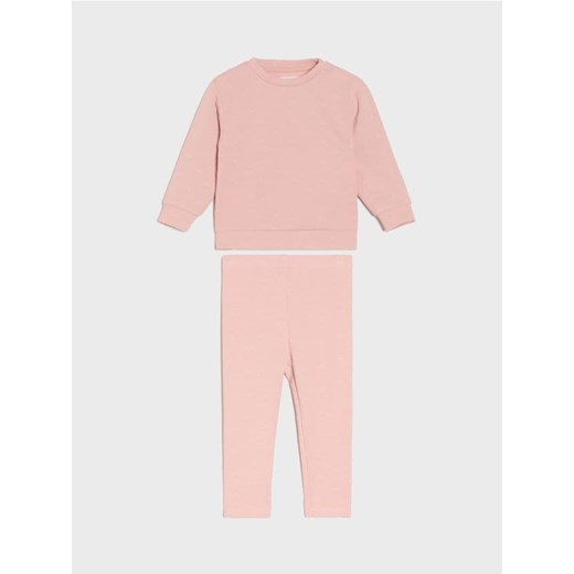 Sinsay - Komplet: bluza i legginsy - różowy ze sklepu Sinsay w kategorii Komplety niemowlęce - zdjęcie 186082715