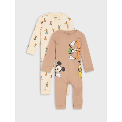Sinsay - Śpiochy 2 pack Mickey Mouse - brązowy ze sklepu Sinsay w kategorii Odzież dla niemowląt - zdjęcie 186082797