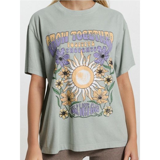 Sinsay - Koszulka z nadrukiem - szary ze sklepu Sinsay w kategorii Bluzki damskie - zdjęcie 186082907