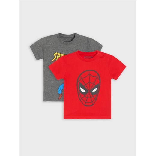 Sinsay - Koszulki z nadrukiem 2 pack Spider-Man - czerwony ze sklepu Sinsay w kategorii T-shirty chłopięce - zdjęcie 186082979