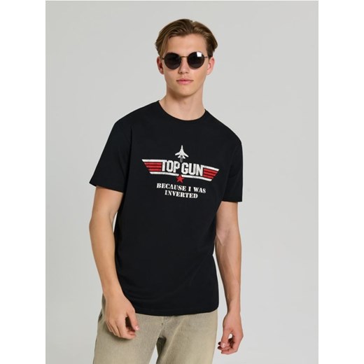 Sinsay - Koszulka z nadrukiem Top Gun - czarny ze sklepu Sinsay w kategorii T-shirty męskie - zdjęcie 186083068