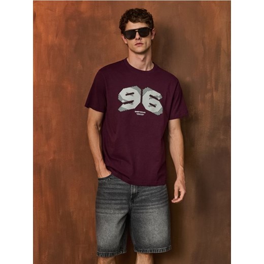 Sinsay - Koszulka z krótkim rękawem - czerwony ze sklepu Sinsay w kategorii T-shirty męskie - zdjęcie 186083118