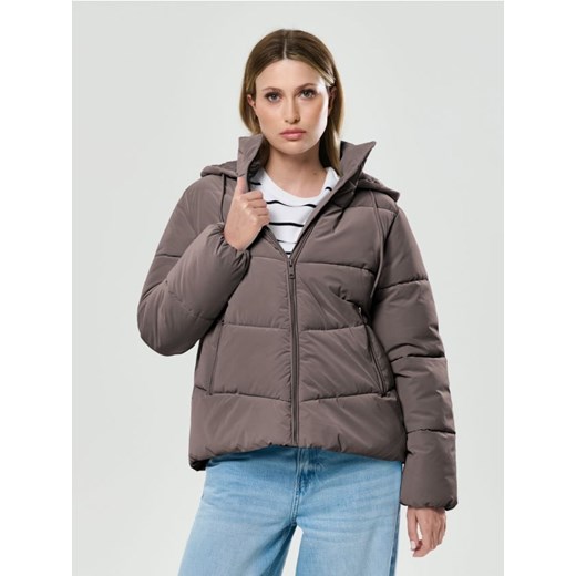 Sinsay - Ocieplana kurtka puffer z kapturem - fioletowy ze sklepu Sinsay w kategorii Kurtki damskie - zdjęcie 186083145