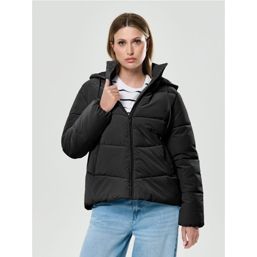 Sinsay - Ocieplana kurtka puffer z kapturem - czarny ze sklepu Sinsay w kategorii Kurtki damskie - zdjęcie 186083146