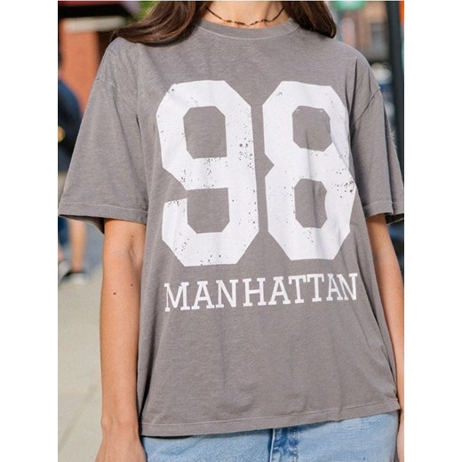 Sinsay - Koszulka z krótkim rękawem - szary ze sklepu Sinsay w kategorii Bluzki damskie - zdjęcie 186083169