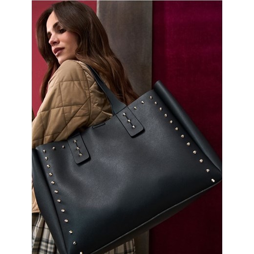 Sinsay - Torebka shopper z ozdobnymi ćwiekami - czarny ze sklepu Sinsay w kategorii Torby Shopper bag - zdjęcie 186083206