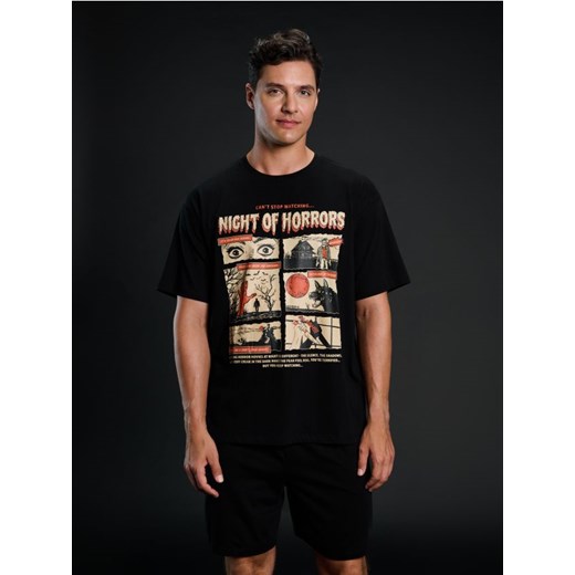 Sinsay - Piżama oversize z nadrukiem halloweenowym - wielobarwny ze sklepu Sinsay w kategorii Piżamy męskie - zdjęcie 186083299