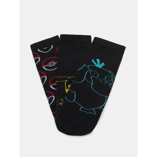Sinsay - Skarpetki z nadrukiem 3 pack Pokemon - wielobarwny ze sklepu Sinsay w kategorii Skarpetki dziecięce - zdjęcie 186083327