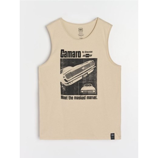 Sinsay - Tank top GM PB - beżowy ze sklepu Sinsay w kategorii T-shirty męskie - zdjęcie 186083388