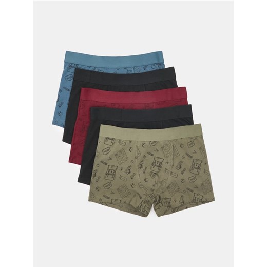 Sinsay - Bokserki classic ze wzorkiem 5 pack - wielobarwny ze sklepu Sinsay w kategorii Majtki męskie - zdjęcie 186083479