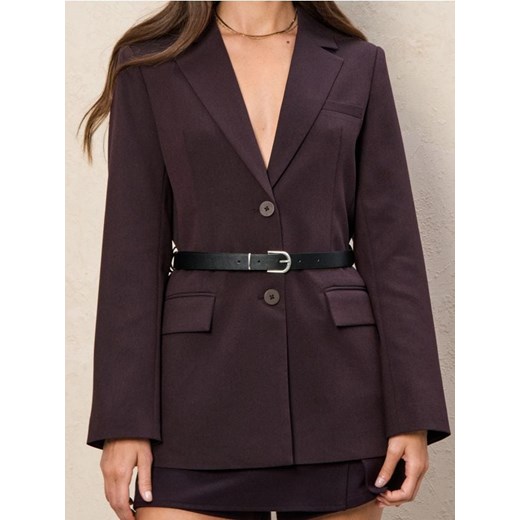 Sinsay - Żakiet z paskiem - czerwony Sinsay XS Sinsay