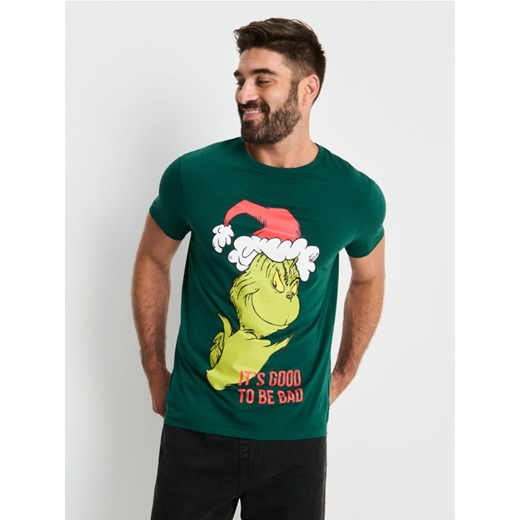 Sinsay - Koszulka z krótkim rękawem Grinch - zielony ze sklepu Sinsay w kategorii T-shirty męskie - zdjęcie 186083696
