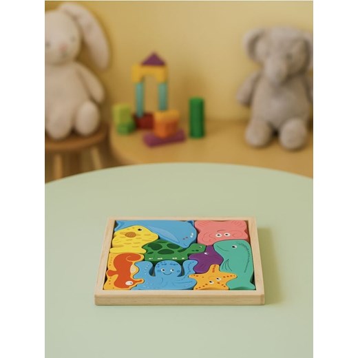 Sinsay - Drewniane puzzle w kształtach zwierząt morskich - wielobarwny ze sklepu Sinsay w kategorii Zabawki - zdjęcie 186083716