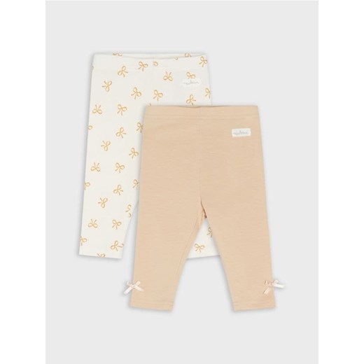 Sinsay - Legginsy ze wzorkiem 2 pack - kremowy ze sklepu Sinsay w kategorii Odzież dla niemowląt - zdjęcie 186083779