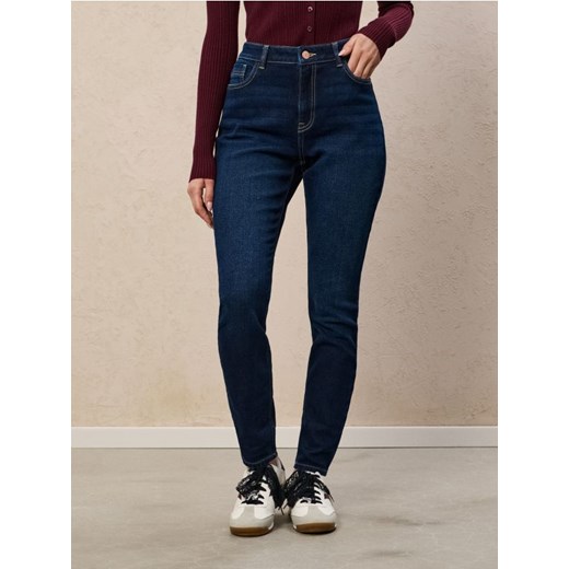 Sinsay - Spodnie jeansowe skinny - niebieski ze sklepu Sinsay w kategorii Jeansy damskie - zdjęcie 186083975