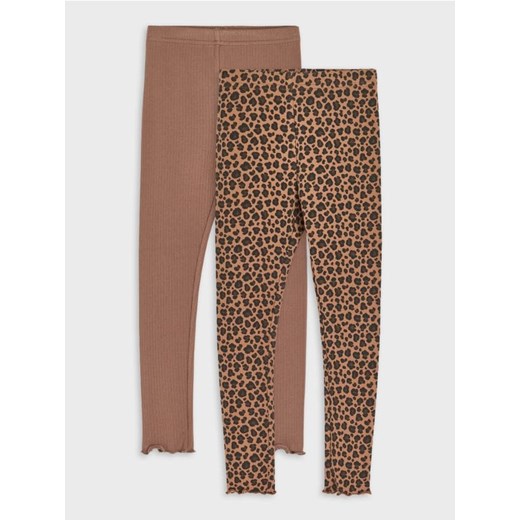 Sinsay - Prążkowane legginsy 2 pack - wielobarwny Sinsay 140 (9-10 l) Sinsay