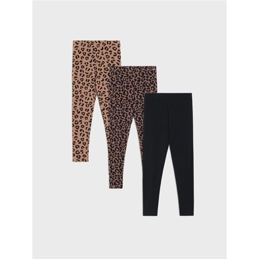 Sinsay - Legginsy ze wzorkiem 3 pack - wielobarwny ze sklepu Sinsay w kategorii Spodnie dziewczęce - zdjęcie 186084038