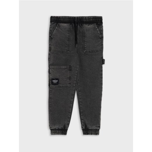Sinsay - Jeansy jogger z efektem sprania - szary - id: 944EM-90J - marki Sinsay - 186084177 Sinsay - Jeansy jogger z efektem sprania - szary ze sklepu Sinsay w kategorii Spodnie chłopięce - zdjęcie 186084177