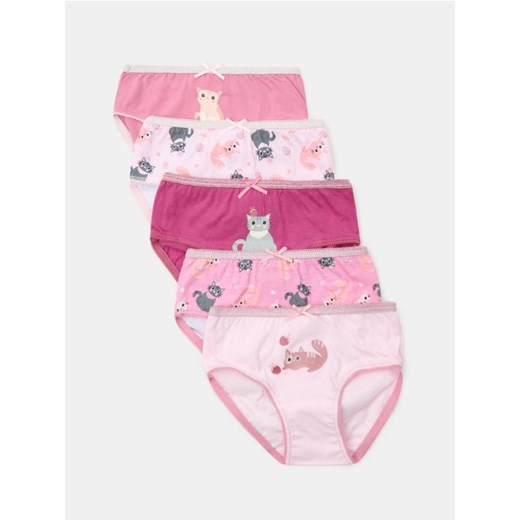 Sinsay - Bawełniane majtki figi 5 pack - wielobarwny ze sklepu Sinsay w kategorii Majtki dziecięce - zdjęcie 186084227