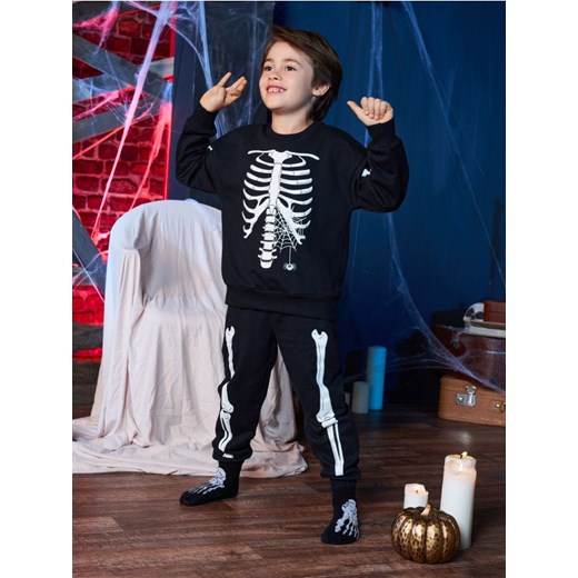 Sinsay - Komplet dzianinowy świecący w ciemności - czarny ze sklepu Sinsay w kategorii Dresy chłopięce - zdjęcie 186084247