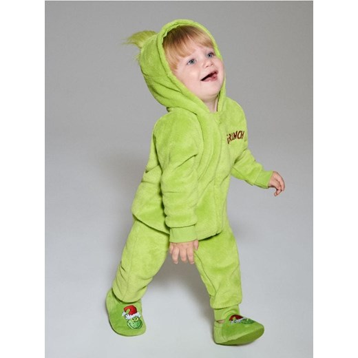 Sinsay - Pajacyk z kapturem Grinch - zielony - id: 974FW-76X - marki Sinsay - 186084248 Sinsay - Pajacyk z kapturem Grinch - zielony ze sklepu Sinsay w kategorii Piżamy dziecięce - zdjęcie 186084248