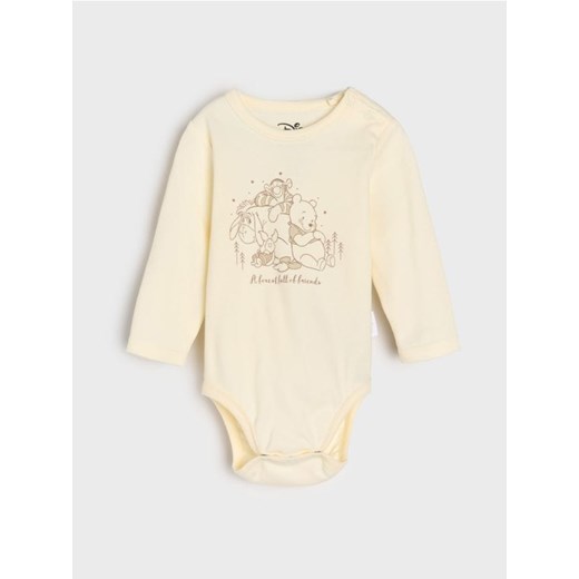 Sinsay - Bawełniane body Winnie the Pooh - kremowy ze sklepu Sinsay w kategorii Odzież dla niemowląt - zdjęcie 186084277
