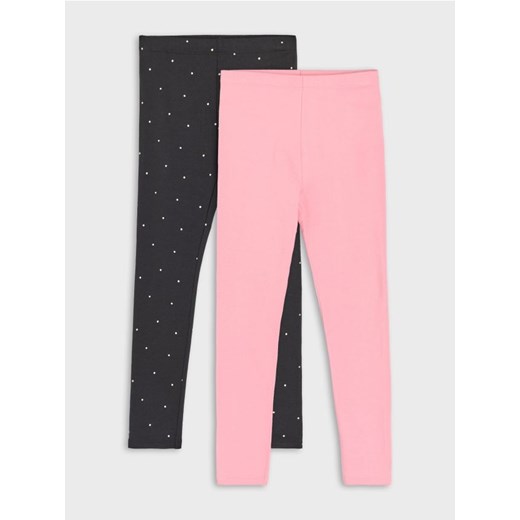 Sinsay - Bawełniane legginsy 2 pack - wielobarwny ze sklepu Sinsay w kategorii Spodnie dziewczęce - zdjęcie 186084296