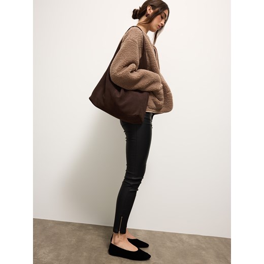 Mohito - Woskowane spodnie - czarny Mohito 36 Mohito