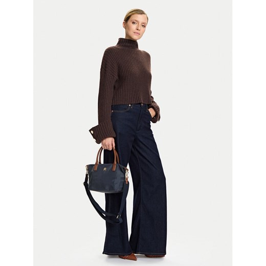Torebka Tommy Hilfiger Popette Mini Tote AW0AW17709 Granatowy ze sklepu eobuwie.pl w kategorii Torebki damskie - zdjęcie 186086229