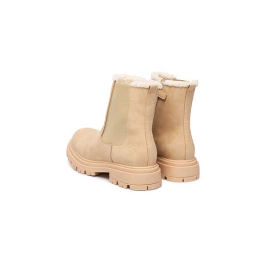 Botki Calvin Klein V3A5-83126-0315500 D Beżowy Calvin Klein 35 eobuwie.pl