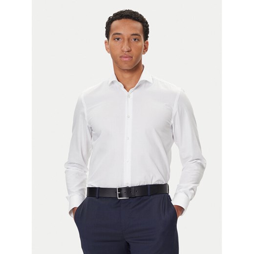 BOSS Koszula H-Hank 50550925 Biały Slim Fit ze sklepu MODIVO w kategorii Koszule męskie - zdjęcie 186086877