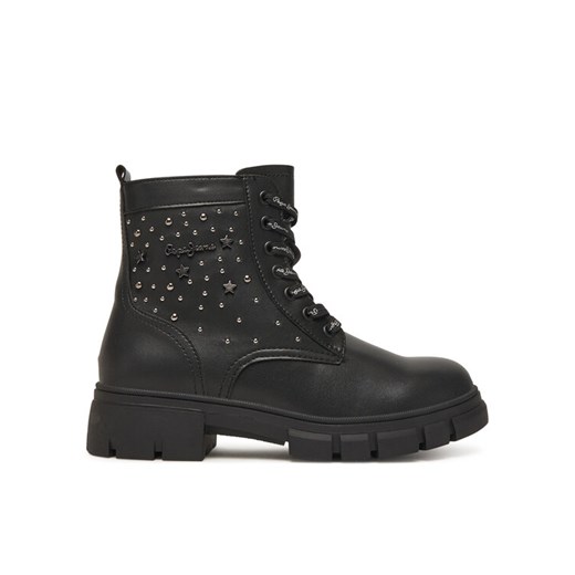 Pepe Jeans Trapery Lilli Life G PGS500008 Czarny ze sklepu MODIVO w kategorii Buty zimowe dziecięce - zdjęcie 186086918
