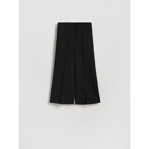 Reserved - Spodnie culotte z kantem - czarny ze sklepu Reserved w kategorii Spodnie damskie - zdjęcie 186088489