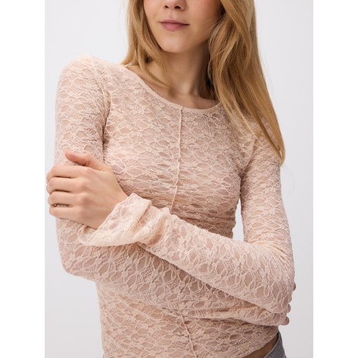 Reserved - Koronkowa bluzka - brzoskwiniowy Reserved M wyprzedaż Reserved
