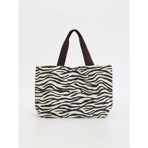 Reserved - Płócienna torebka shopper - wielobarwny ze sklepu Reserved w kategorii Torby Shopper bag - zdjęcie 186088648