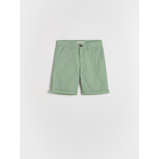 Reserved - Bawełniane szorty - zielony Reserved 170 (13-14 lat) okazja Reserved