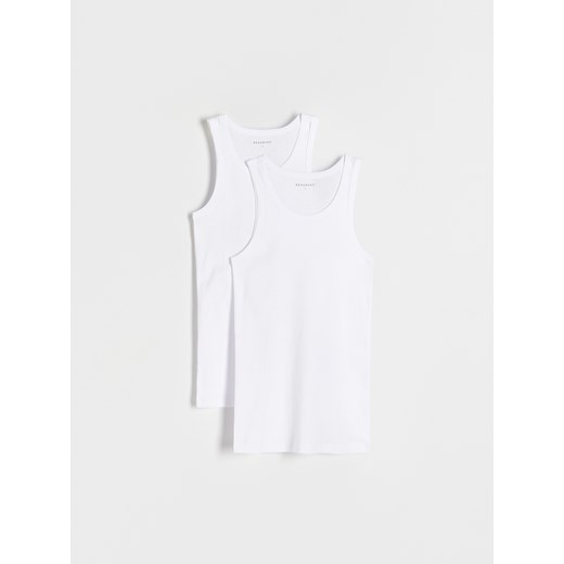 Reserved - 2 pack podkoszulek - biały ze sklepu Reserved w kategorii Podkoszulki męskie - zdjęcie 186089519